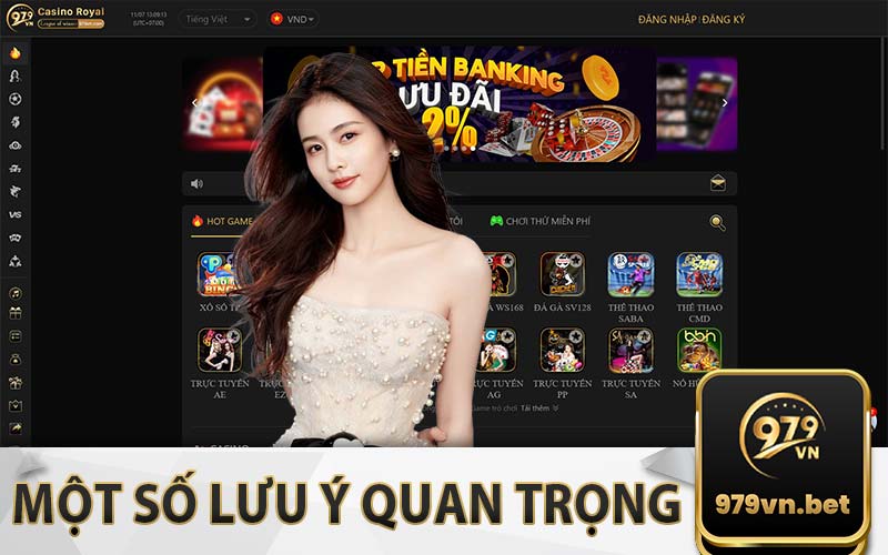 Một số lưu ý quan trọng
